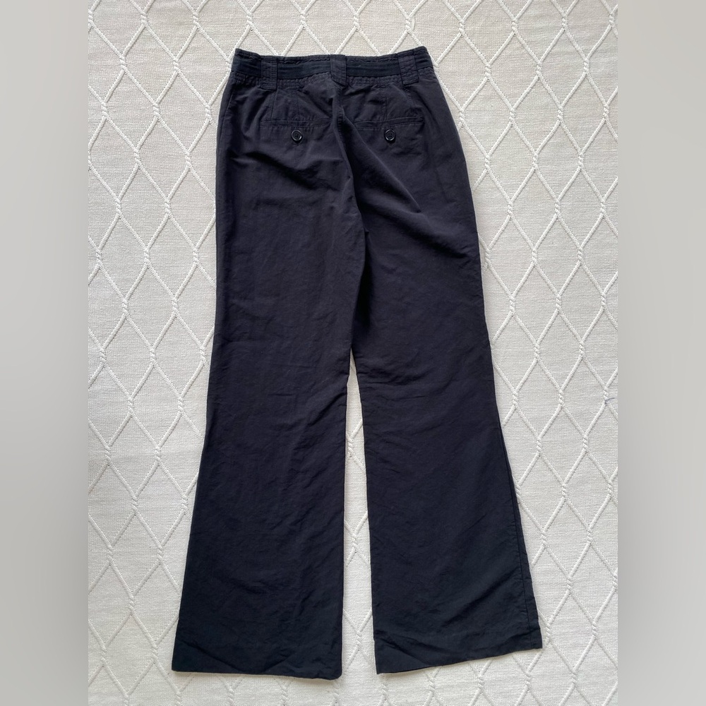 Ulla Johnson Gabriella Cotton Linen Silk Flared Pants Black 2 - Picture 8 of 12